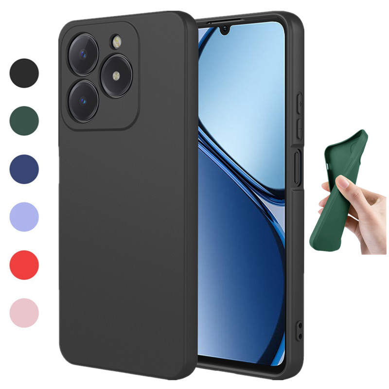 Realme C67 - Funda de silicona líquida Flexible para