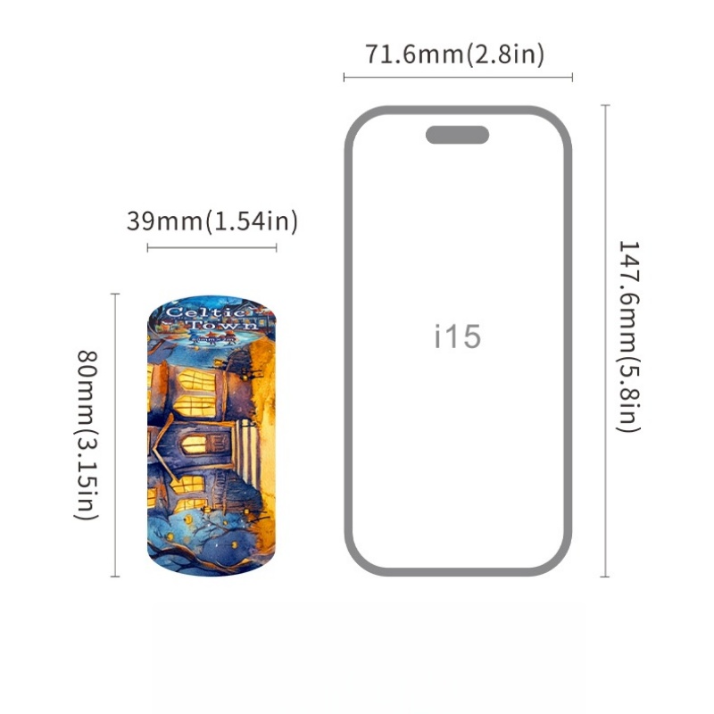 Juego de 6 rollos - 8 cm x 200 - Phone Accessories Background reseña y precio